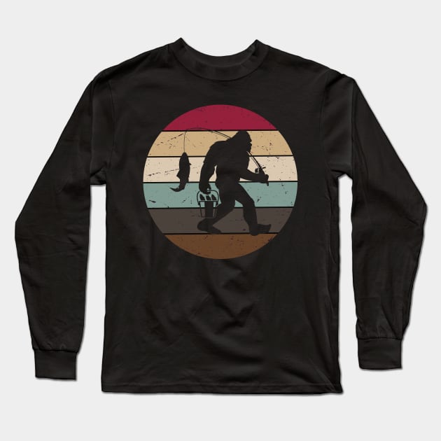 Bigfoot Fishing Long Sleeve T-Shirt by GShow